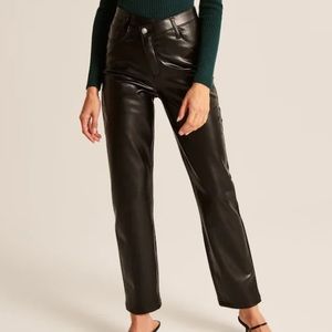 Abercrombie Vegan Leather Dad Pants